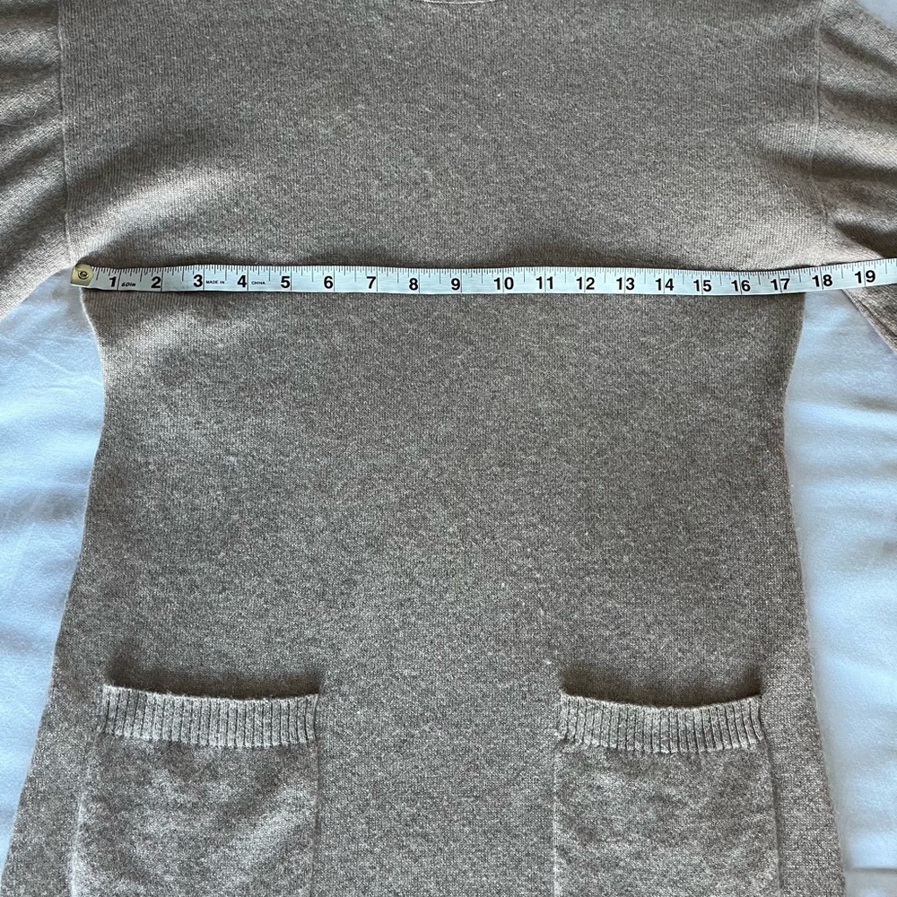 Cullen Beige Cashmere Midi Sweater Dress Bell sleeves women’s size Medium GUC. - Picture 9 of 11